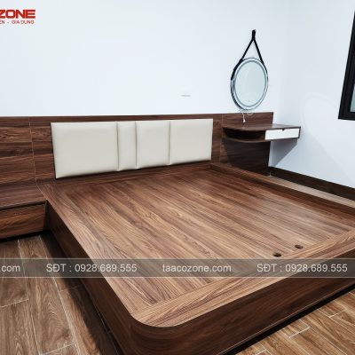 Combo giường ngủ vai cong 1800x2000 đẹp tại Taaco Zone