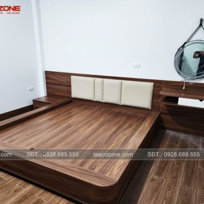 Combo giường ngủ vai cong 1800x2000 đẹp tại Taaco Zone